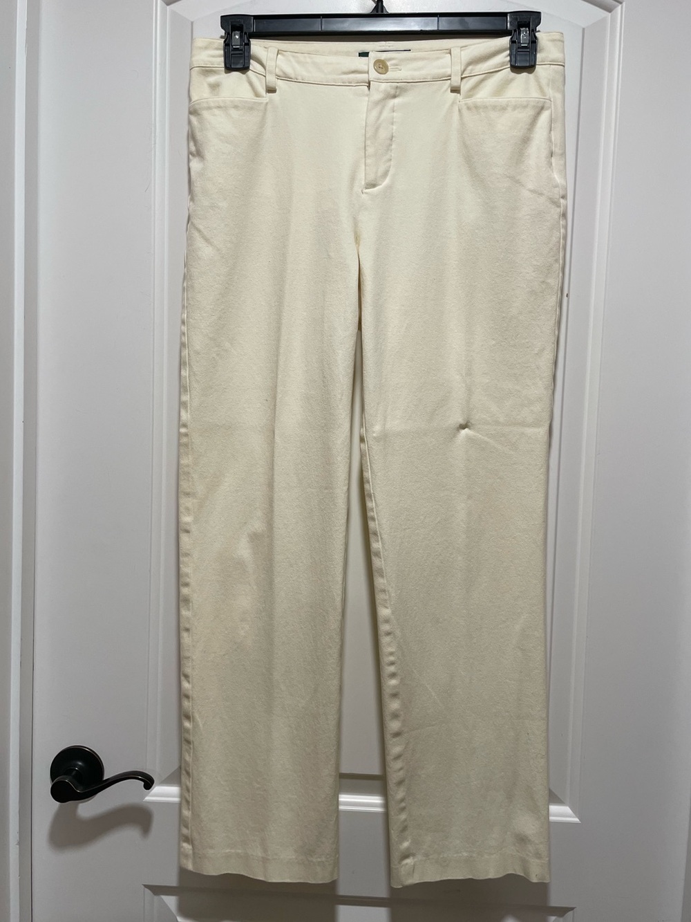 Ralph Lauren Classic Chic Beautiful Soft Yellow Straight Leg Size 6 Preppy Pants
